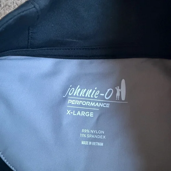 Johnnie-O Q-Zip Pullover Golf Shirt Sweatshirt Xl Black Quarter Zip - Picture 3 of 6